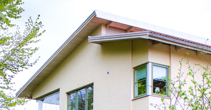 Översta våningen på ett flerfamiljshus.