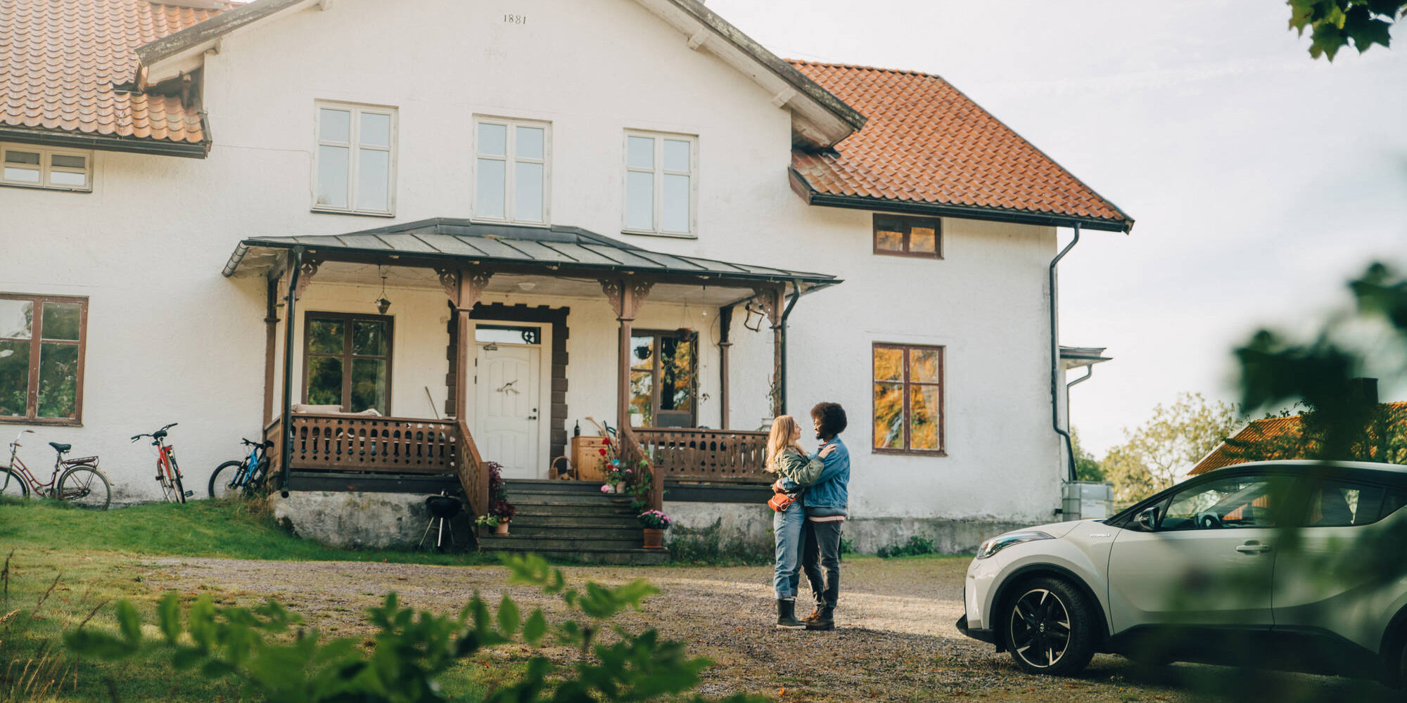 villa på landet.