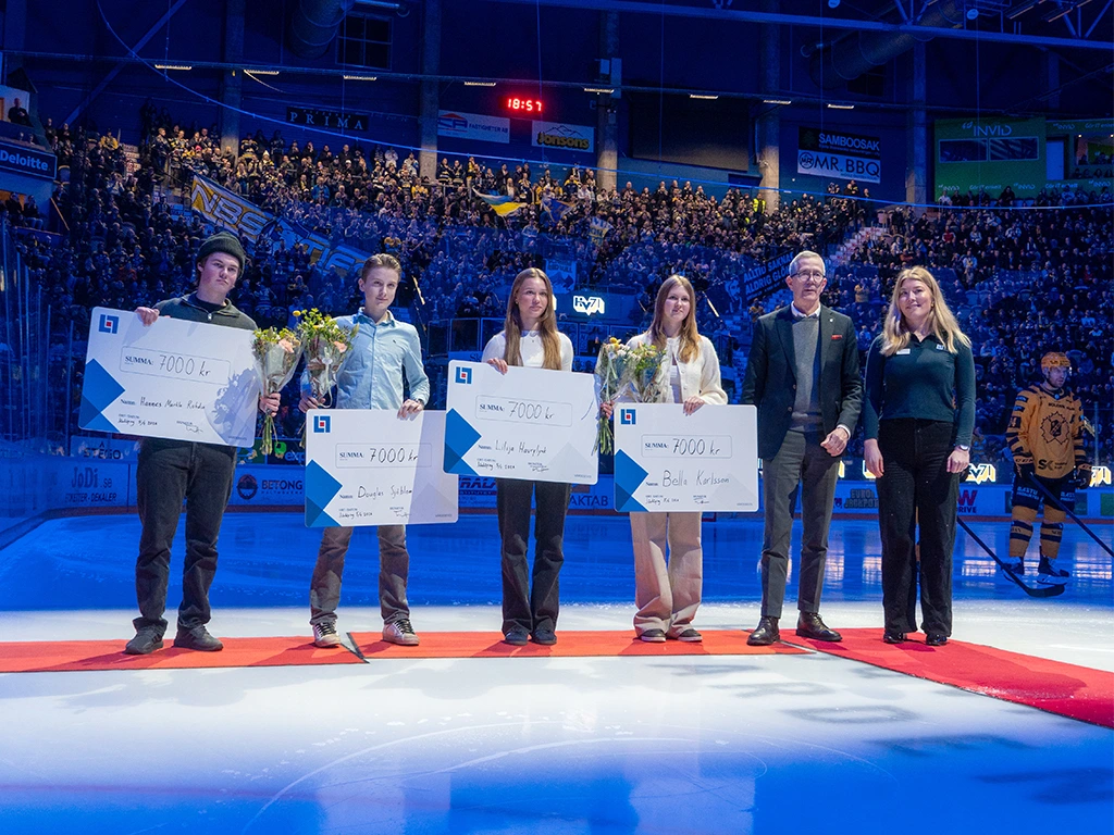 Stipendiaterna på isen.