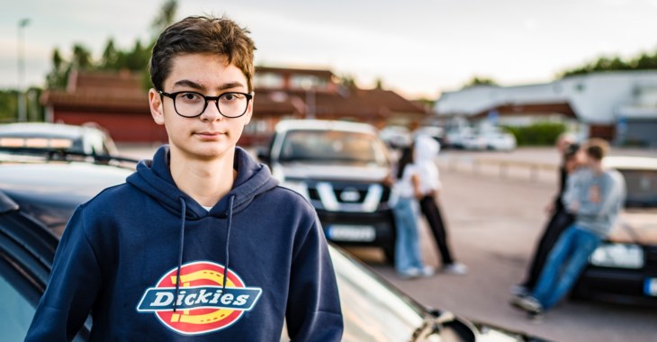 Leo med sin A-traktor