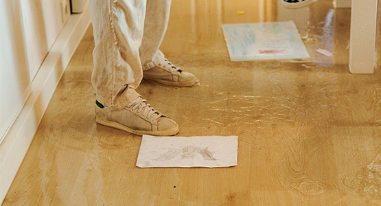 Vattenläcka i köket.