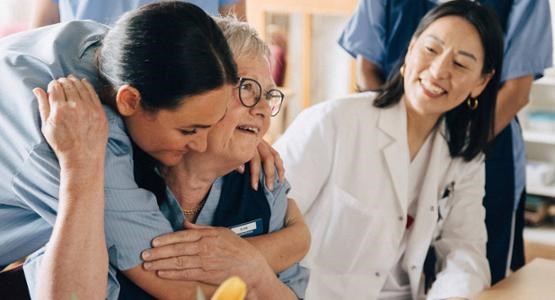 Foto på Kvinna som ska gå i pension.