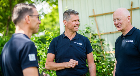 Våra trygghetsrådgivare, Peter, Anders och Cembel. BIld