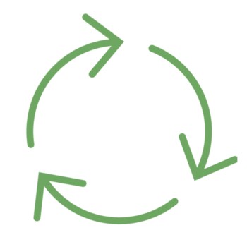 Illustration av cirkulära pilar.