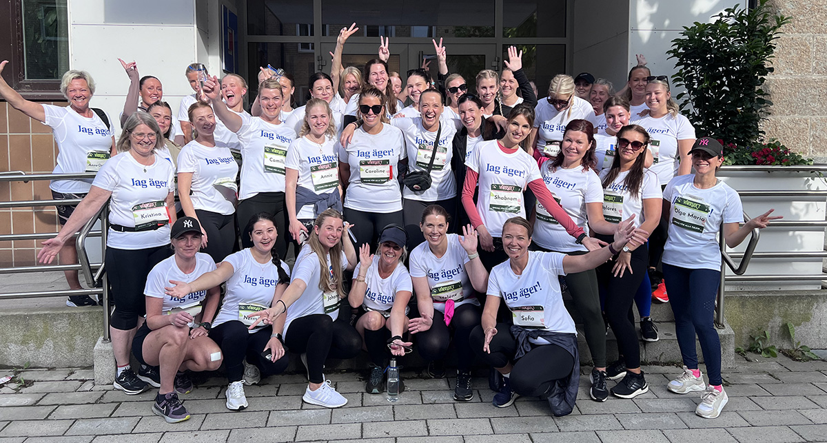 Deltagare från LF Älvsborg i samband med Vårruset i Vänersborg