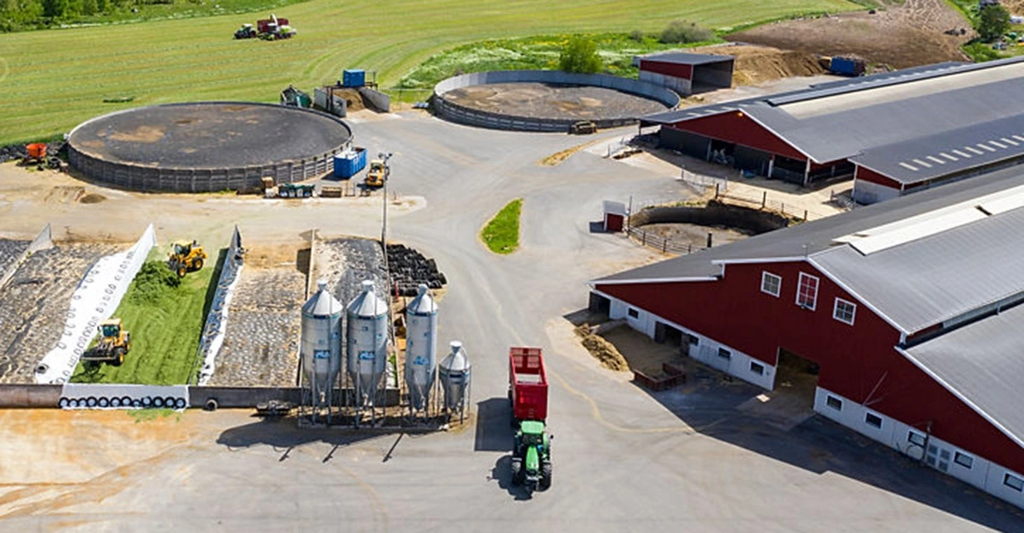 Lantbruk ur drönarvy