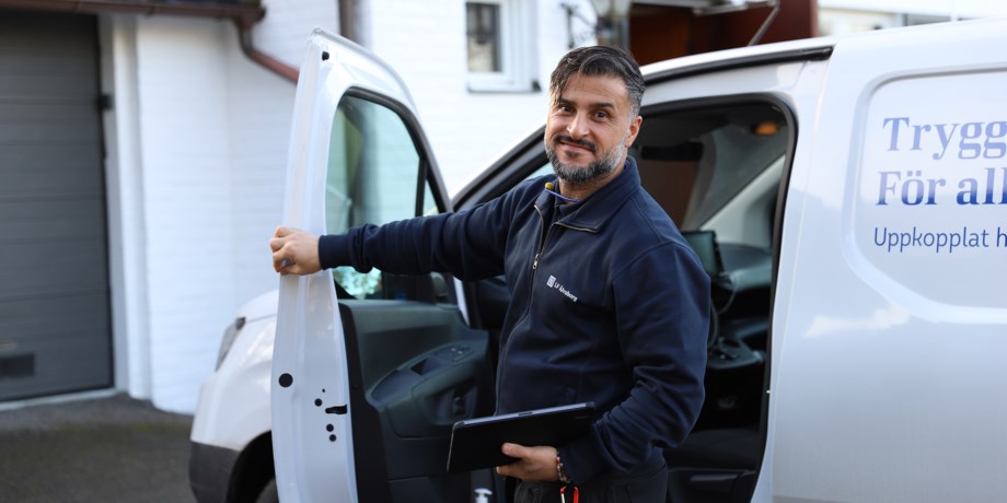 Bawar Law, larminstallatör på LF Älvsborg.