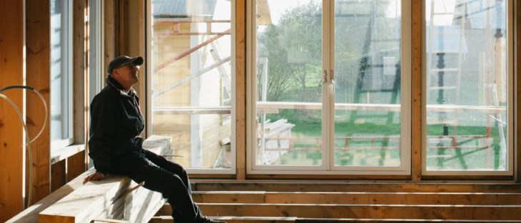 Man tar en paus i husbygge