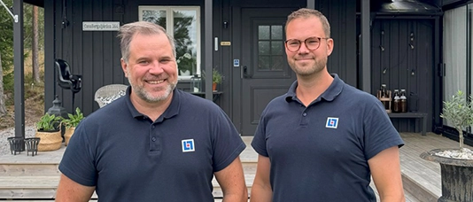 Daniel Lanerud och Algot Lindén, trygghetsrådgivare på LF Västernorrland.