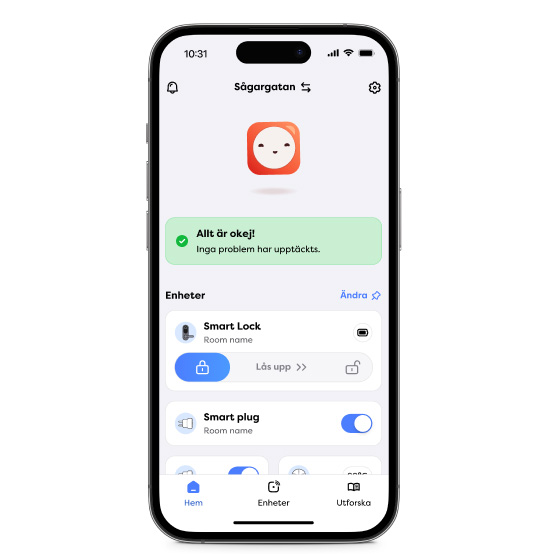 Alf-appen i mobilen. Allt är okej.