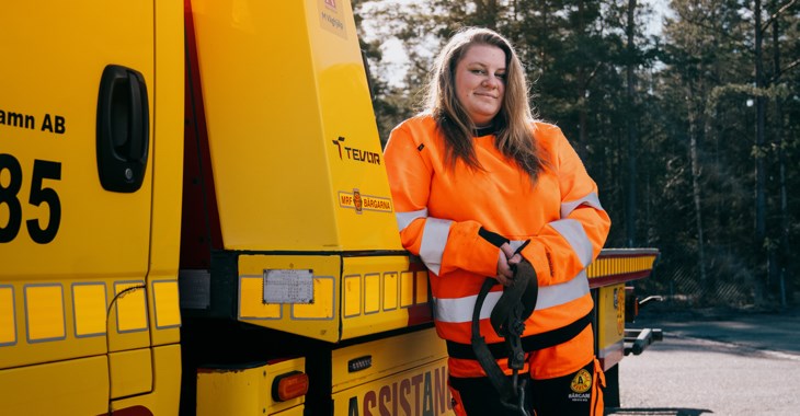 Bärgaren Pernilla Johansson Larsson på Assistancekåren