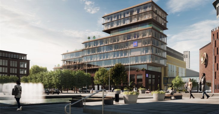 Skiss av hur byggnaden kan komma att se ut