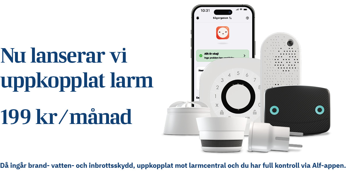 Nu lanserar vi uppkopplat larm, 199 per månad