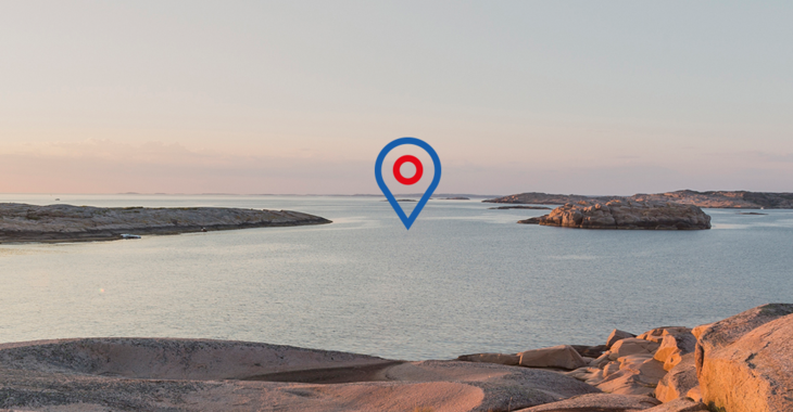 Bild på klippor vid kusten