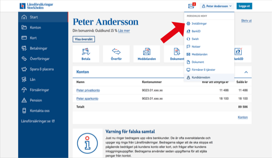 Register your account number u2013 step by step - Länsförsäkringar