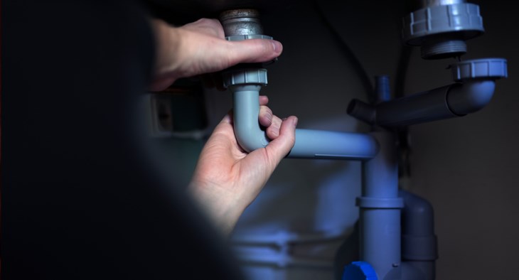 Rördragning diskbänk