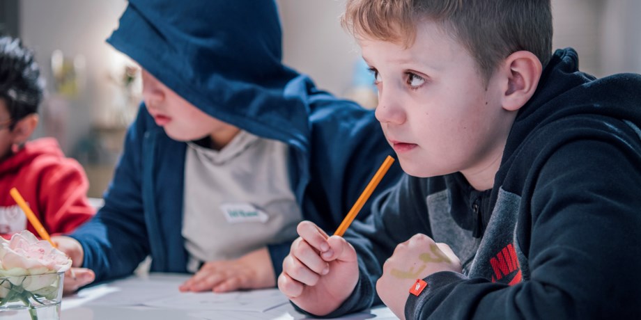 Barn på Berättarministeriet.