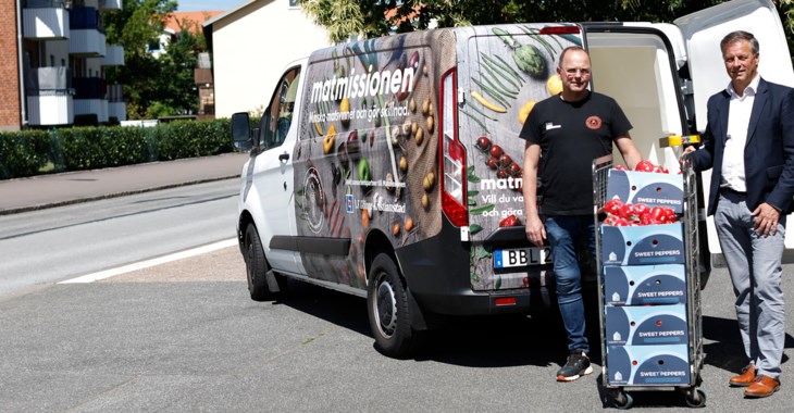Magnus Andersson, chef för Matmissionen i Kristianstad och Niklas Larsson, vd, LF Göinge-Kristianstad.