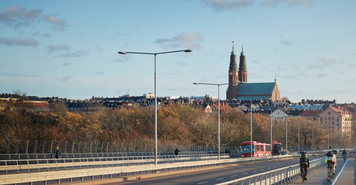 Västerbron mellan Södermalm och Kungsholmen.