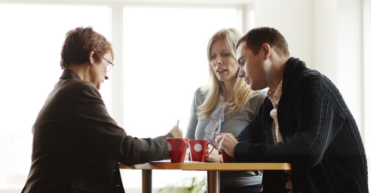 Par som får rådgivning.