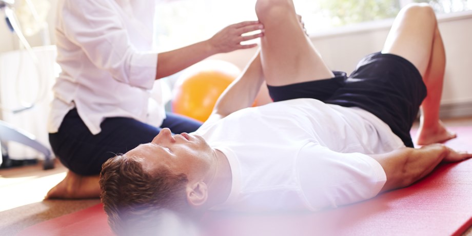 Man på rehab, foto.