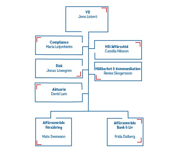 Organisationsschema för LF Blekinge. Illustration.