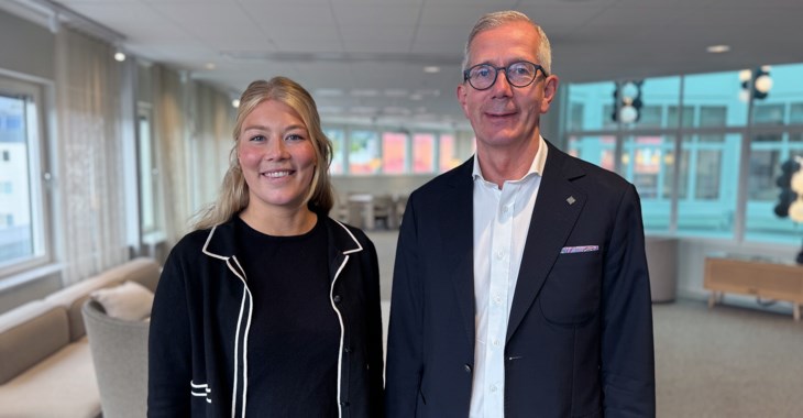 Hållbarhetsansvarig och vd på kontoret.