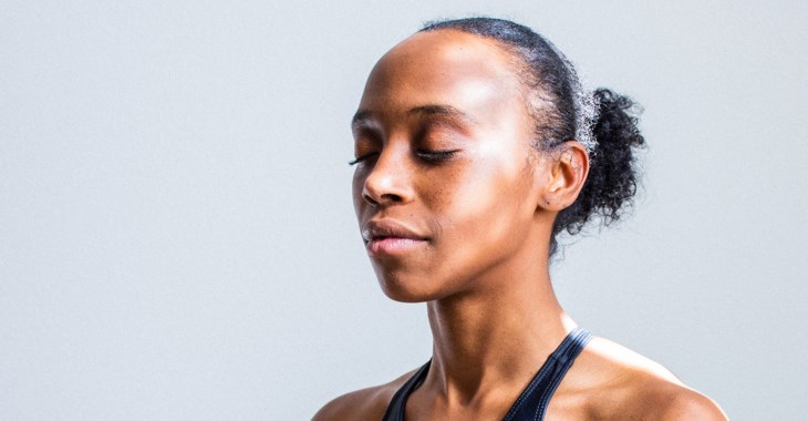 Foto på en kvinnas ansikte.