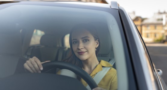 Företagare i sin bil.