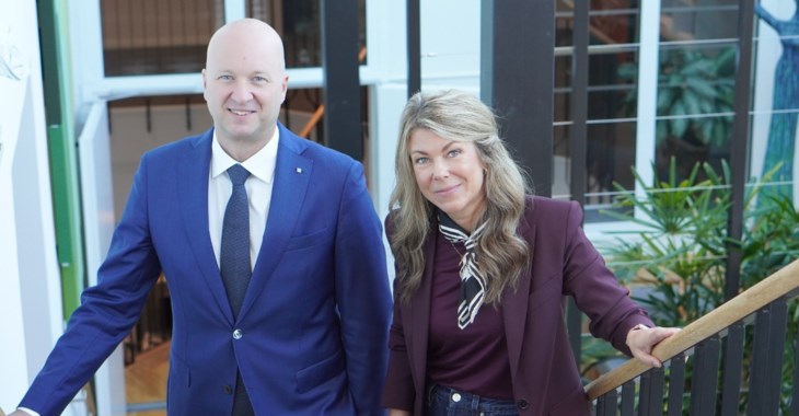 VD Jens Listerö och kommunikationschef Renée Skogersson
