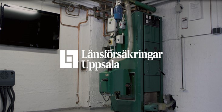 Bild på dragavlastare installerad på fastbränsleannläggning