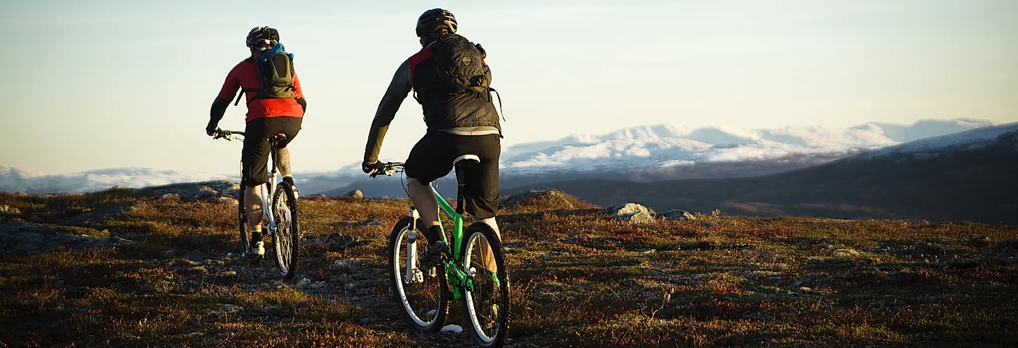 Cyklister på kalfjället.