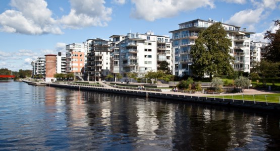 Lägenheter vid Nissan i Halmstad.