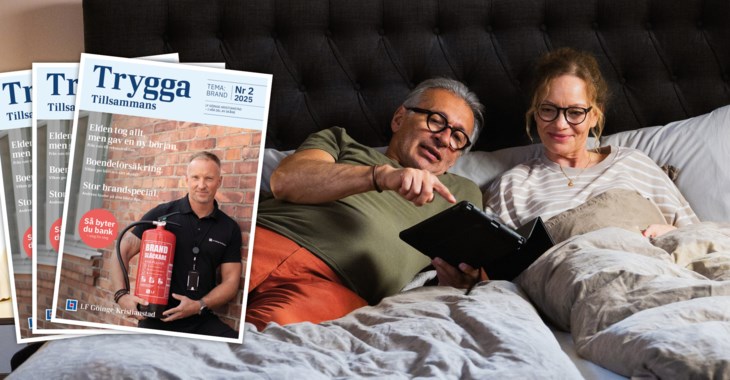 Omslaget på tidningen Trygga Tillsammans.