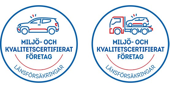 Illustration över den certifieringsmärkning vi har på våra verkstäder