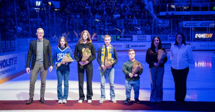 Prisutdelning under HV matchen 2024.