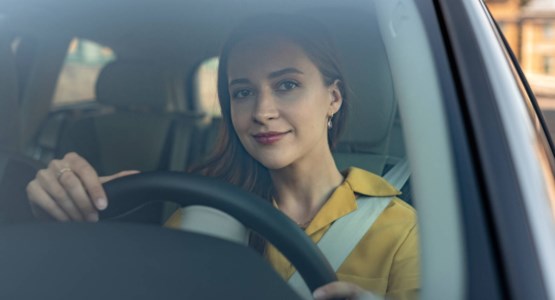 Företagare i sin bil.