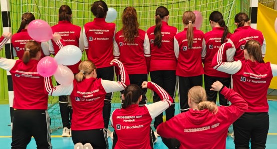 Handbollslag bakifrån