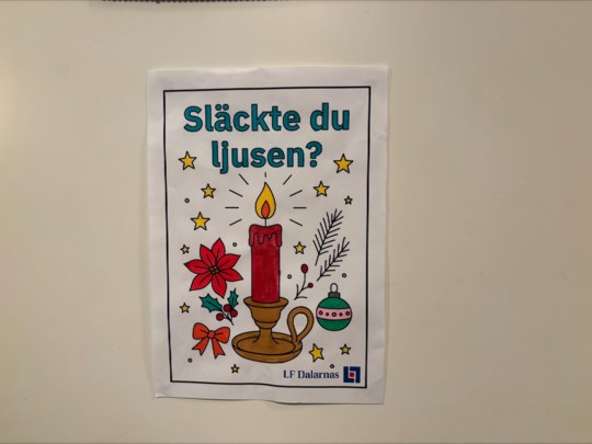 Målarbild släckte du ljusen