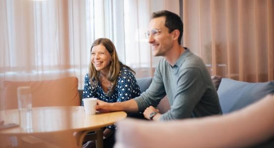 Kollegor på fikapaus. 