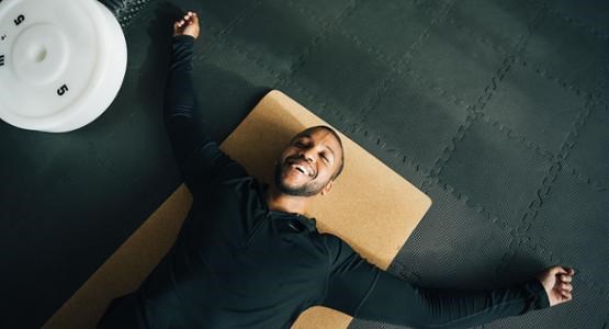 Man är nöjd efter träningen.